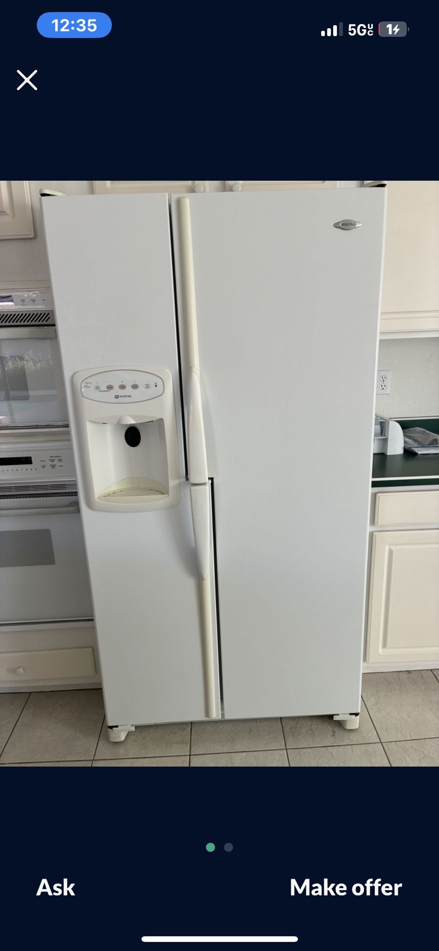 White Side By Side Fridge