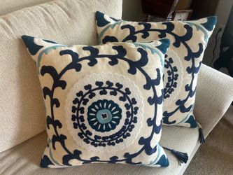 Rodeo Home Accent Pillows Set of 3 Designer Embroidered Pillows