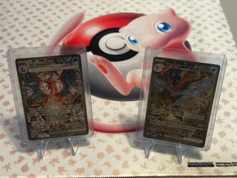 Pokémon cards Greninja Ex and Charizard Ex (NM)