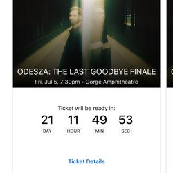 Odeza Tickets : The Gorge Washington 