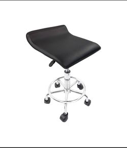 New Open Box KKTONER Square Height Adjustable Rolling Stool with Foot Rest