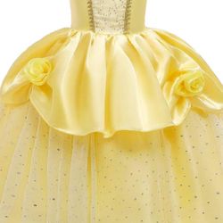 Girls Belle, Beauty and The Beast, Princess Birthday Party Dress, Size 7yr *NEW*