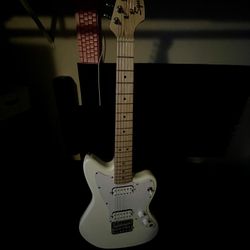 Squier Mini Electric Guitar Bundle – Case, Stand, Picks & More