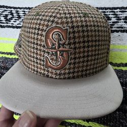 Seattle Mariners Plaid Houndstooth Fitted Hat
