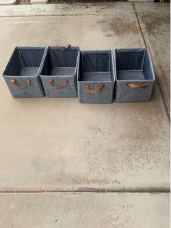 Four storage baskets