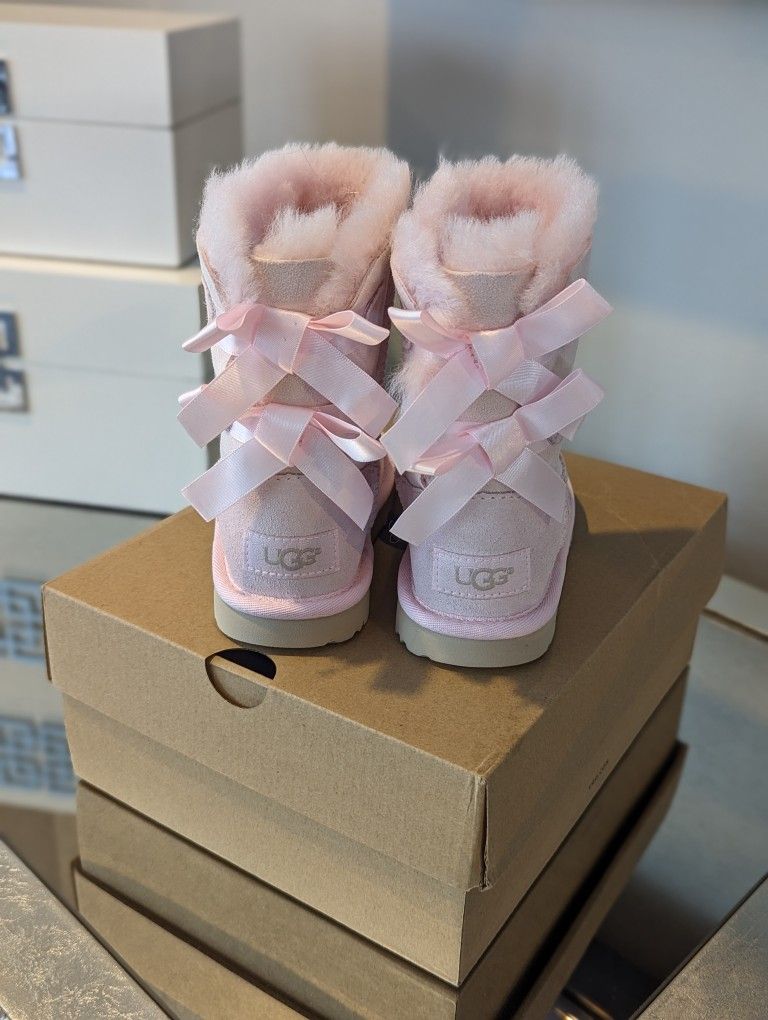 Pink UGG Bailey Bow Boots