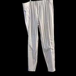 BSN Sports Black White Pinstripe Taper Men’s Baseball Pants Size 2XL XXL 42x34