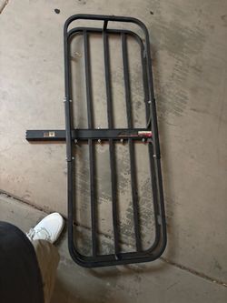 Black Hitch Mounted Cargo Carrier