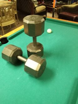 35lbs STEEL DUMBELLS