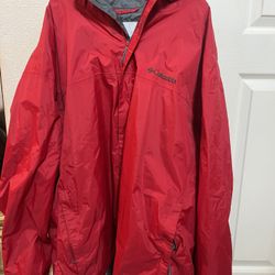Red Columbia Windbreaker Size 2x