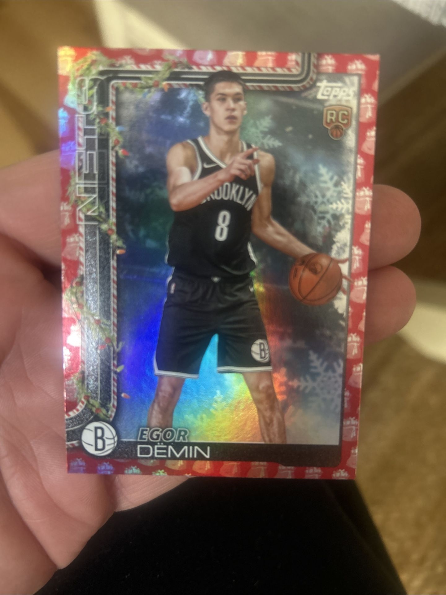 2025 Topps Holiday Santa Bag Stocking Stuffer Egor Demin Rookie RARE!! SSP H168