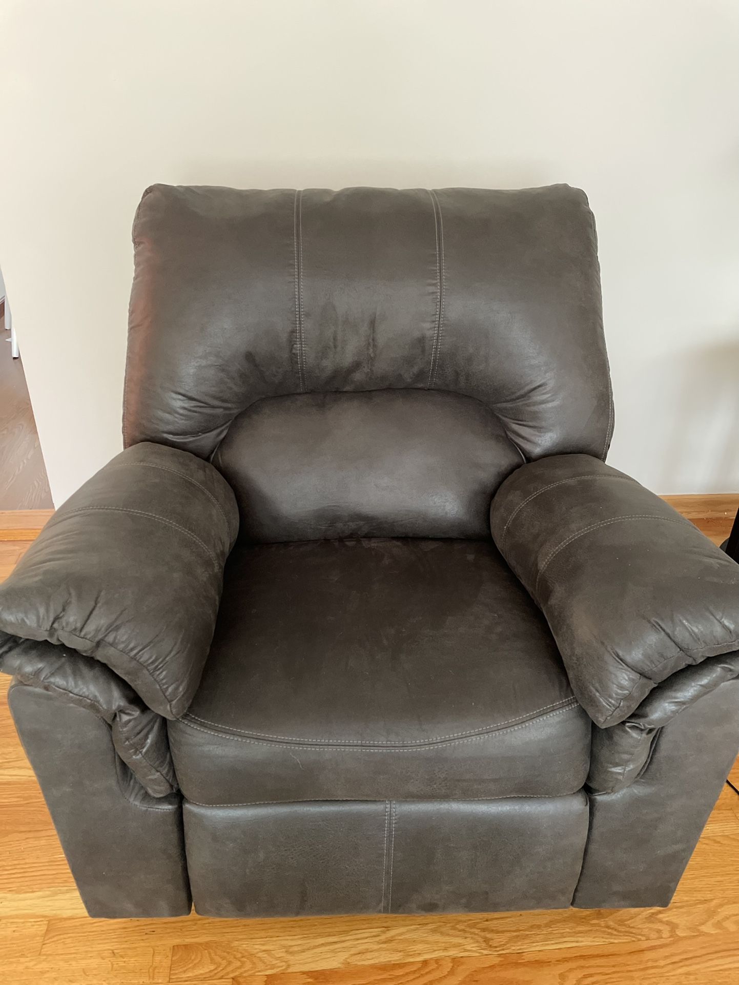 Couch (2 piece With Recliner) and Table Set