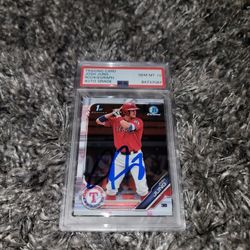 ROOKIEGRAPH Josh Jung Signed 2019 1st Bowman Chrome Rookie PSA GEM MT 10 AUTO