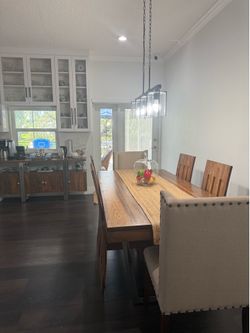 Dinning wood table with 4 chai