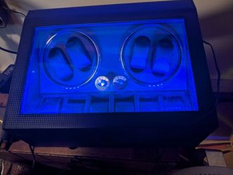 New Dual Watch Winder Box with LED Lighting