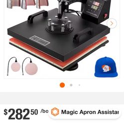 DUAL LED DISPLAY 360• ROTATION SWING AWAY T SHIRT PRESS MACHINE BLACK 