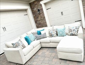Off White U Shaped Sectional