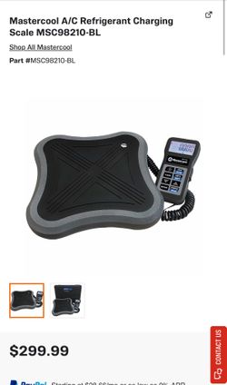 Mastercool A/C Refrigerant Charging Scale MSC98210-BL