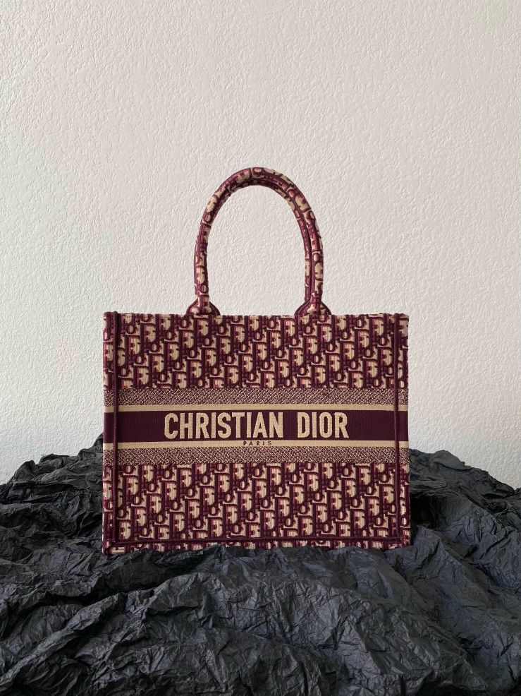 Dior Oblique Book Tote Large Burgundy Best Price Nationwide