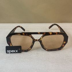 Spexx Casual Brown Leopard 🐆 Print Tinted Sunglasses 
