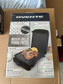 Ovente Classic 2-in-1 Indoor Grill & Panini