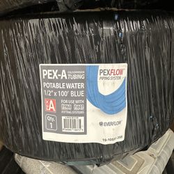 PEX-A Tubing – 1/2” x 100’ Blue (Everflow PEXFLOW) – Brand New