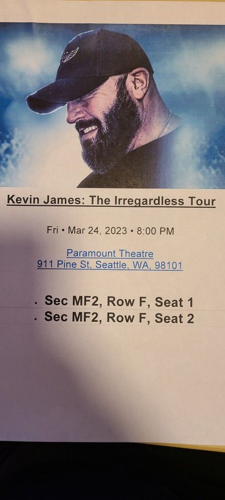 Kevin James Irregardless Tour At Paramount Theater Seattle