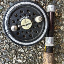 Old Medalist Fly Reel And Rod