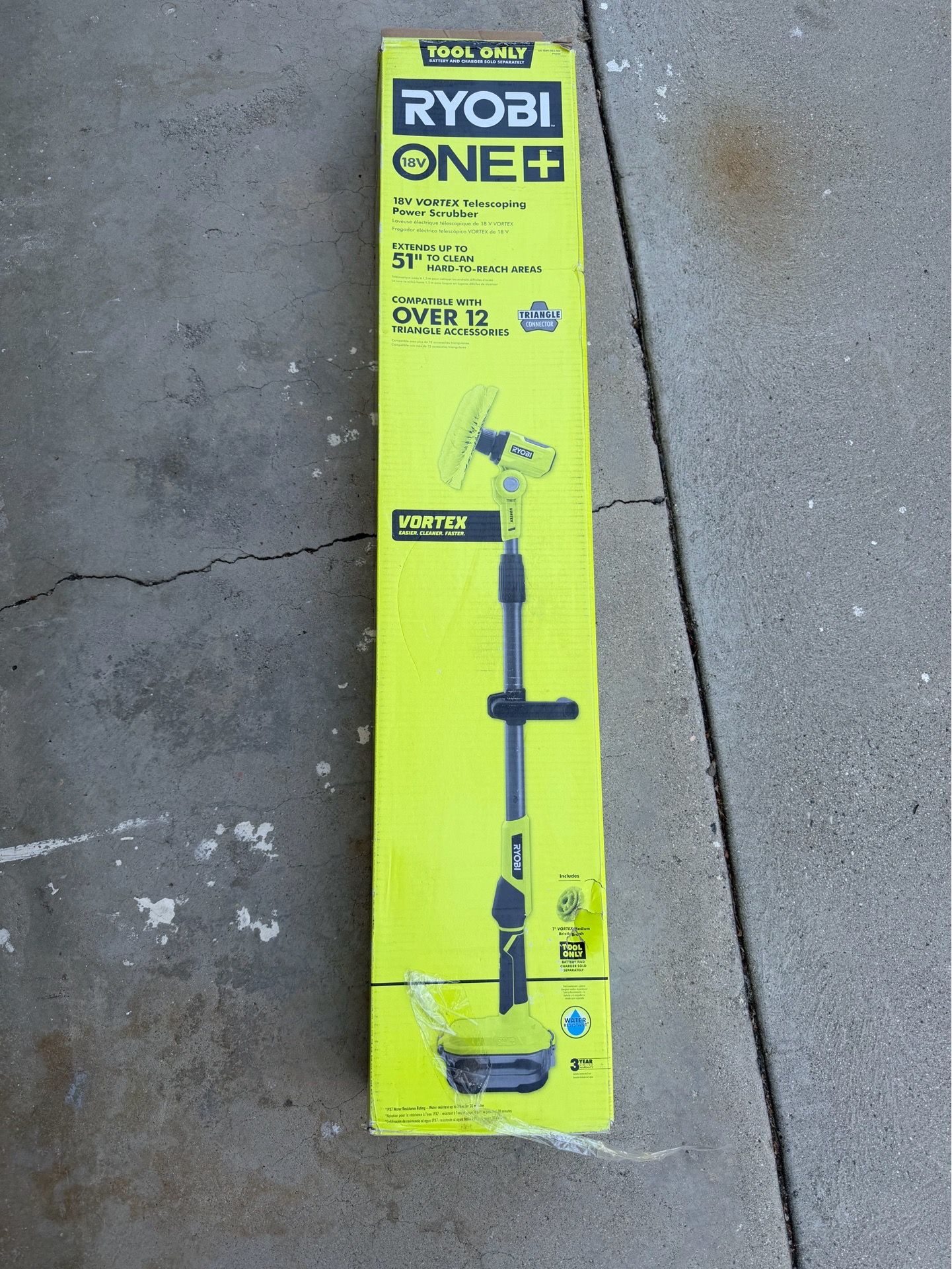 Ryobi 18v telescoping power scrubber