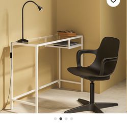 Black IKEA Glass Side Table/ Desk 