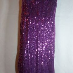 Purple Sequin Mini Dress Juniors XS Hem Bodycon Semi Formal Party Club