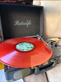 Retrolife Portable Suitcase Turntable Record Player
