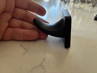 New Black decorative hook with mounting hardware