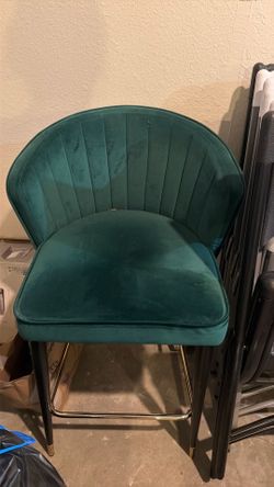 Velvet counter chairs set of 4