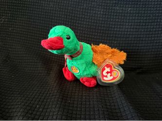 Ty Beanie Baby Greetings Duck (2004) Beanie of the Month – Retired – Tag Protector