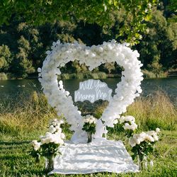 Floral heart backdrop