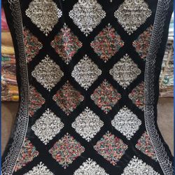 Indian pakistani velvet shawl price is for each color black,purple,maroon