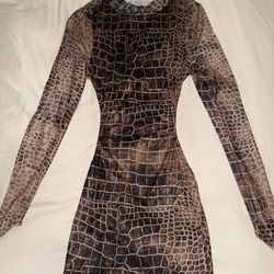 Snakeskin Bodycon Dress