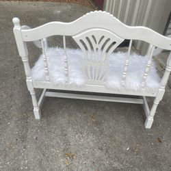 French Bench  with White  Fur  $100 OBO 