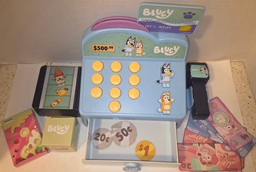 💙🐾 Bluey Interactive Cash Register Set – Tested & Working! 🐾💙
