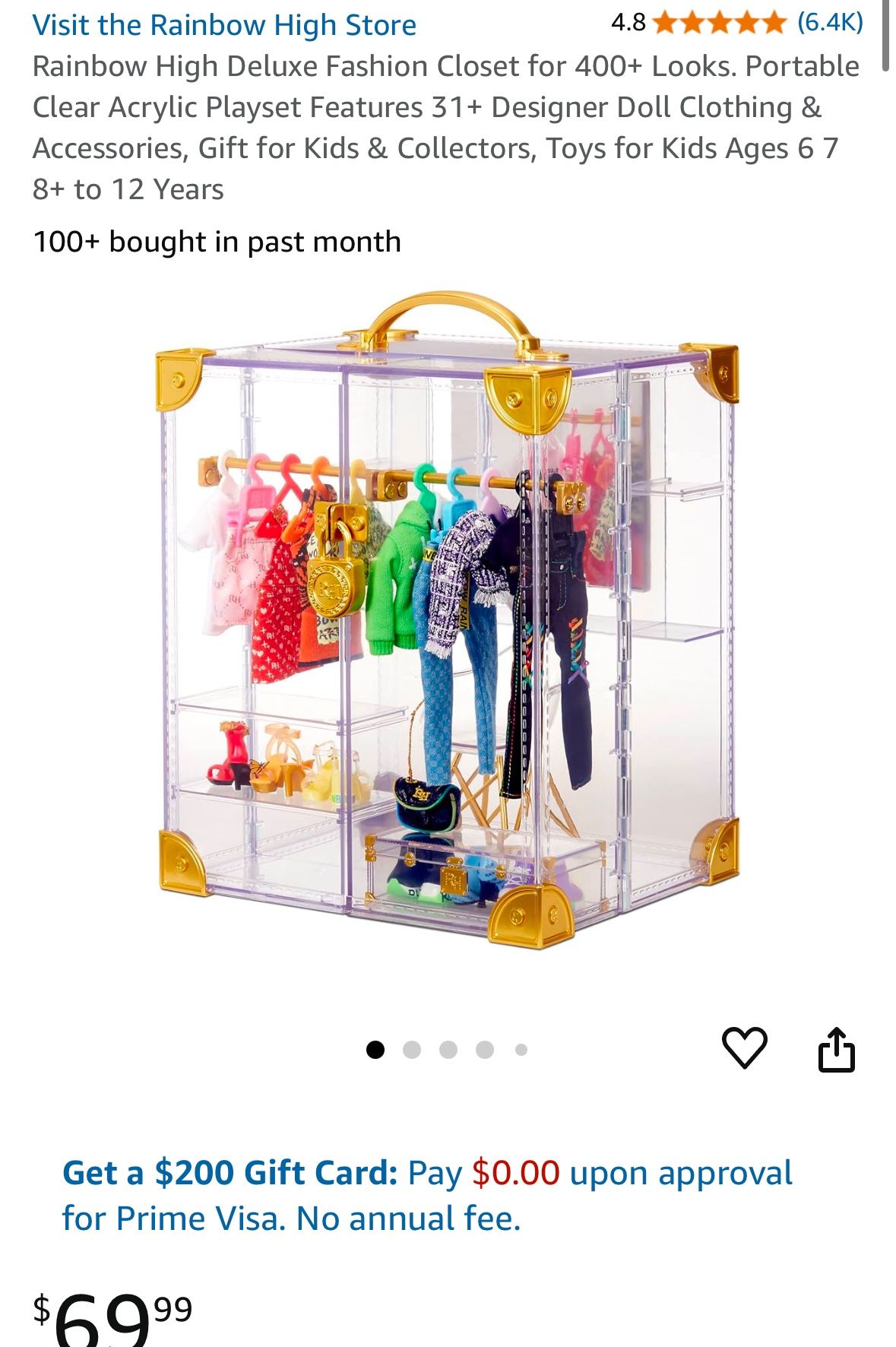 Rainbow High Fashion Deluxe Closet & 4 Dolls