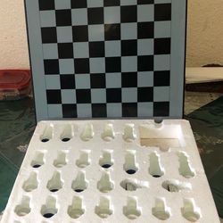 Crystal Chess Pieces with Chessboard | Glass Chess Set