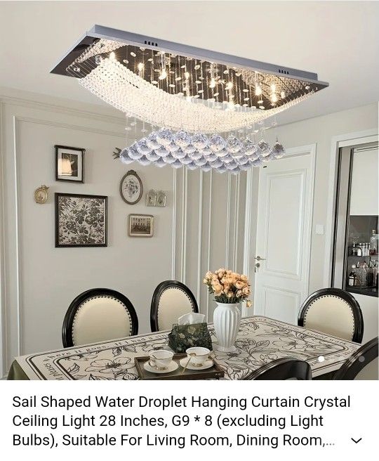 Beautiful Crystal Light Brand New 48 Inches