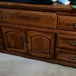 Solid Oak Antique Dresser
