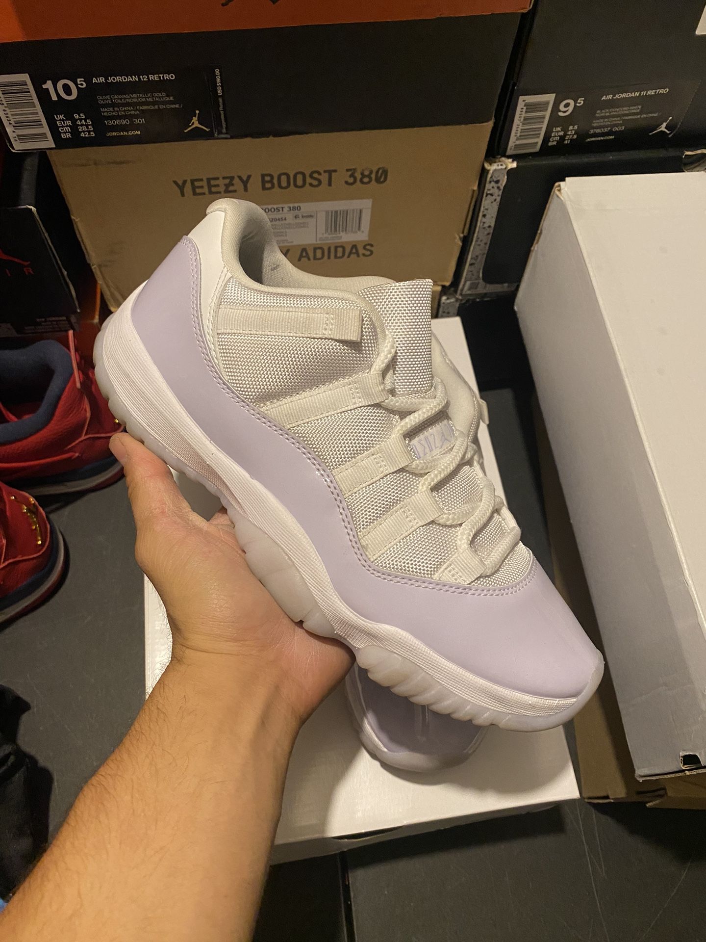 Jordan Pure Violet 11 Lows size 9W 7.5M USED But Clean $160 or trades