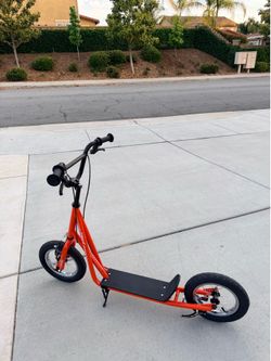 Kick a scooter