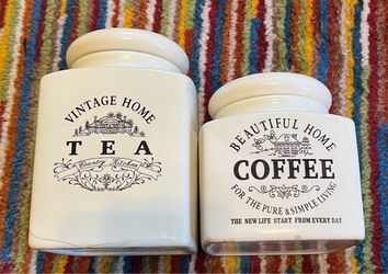 Ceramic Tea and Coffee Canister Set
