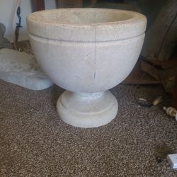 Vintage (New) Solid Concrete Planter
