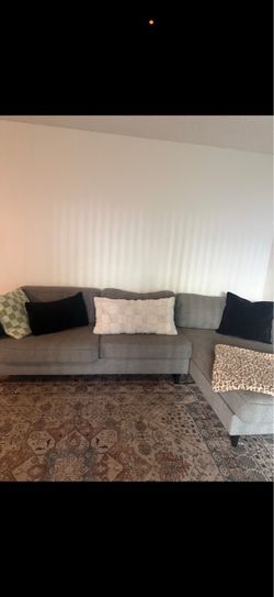 Living space gray sectional
