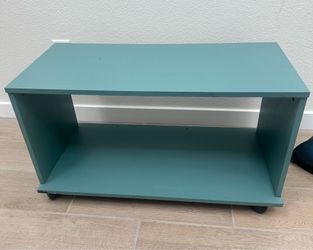 Turqoise Cabinet with wheels